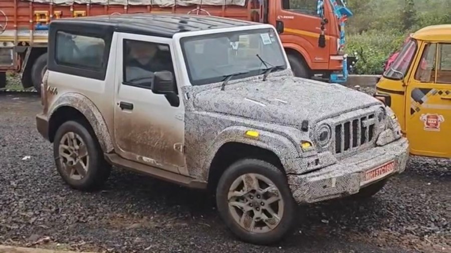 2027 Mahindra Thar 3-Door Facelift Spotted Testing Again