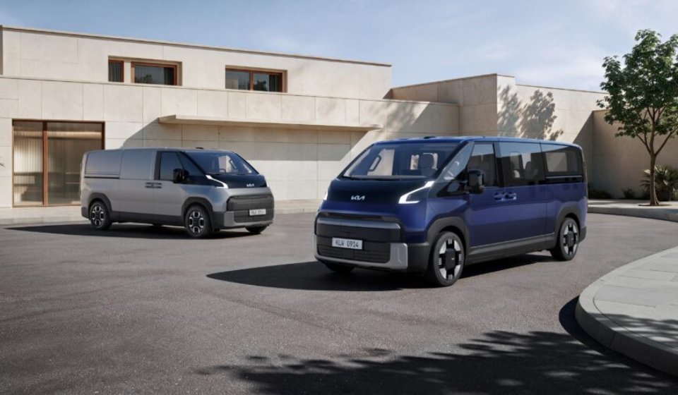 Kia PV7 Electric Van Debuts With 9-Seater Layout And 96.2kWh Battery